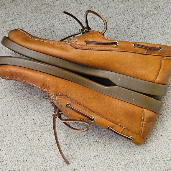 Bass Men Shoes Brown Leather Upper Lace Up SEAFARER Sneaker Size 10W main image 11